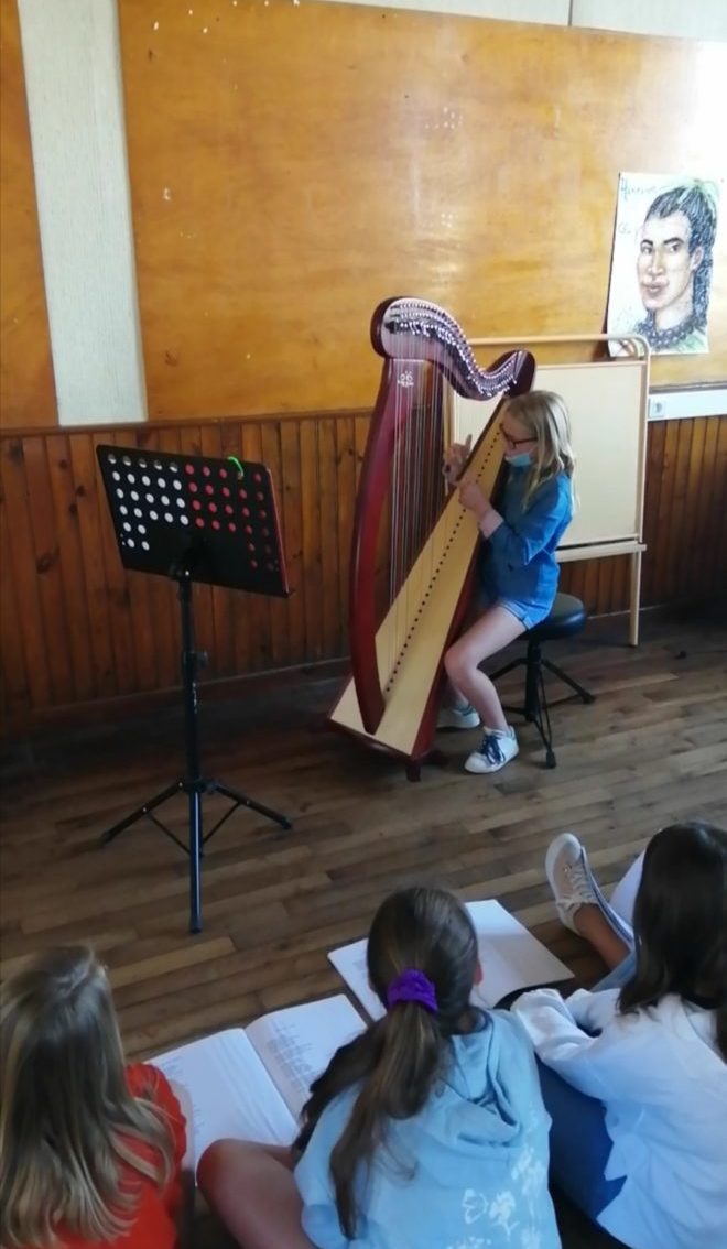 Loeiz à la harpe: un superbe moment musical !