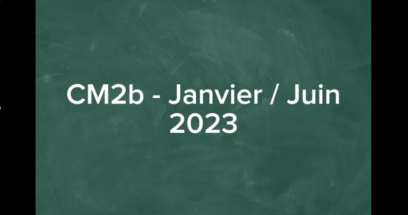 Une fin d’année en CM2b !