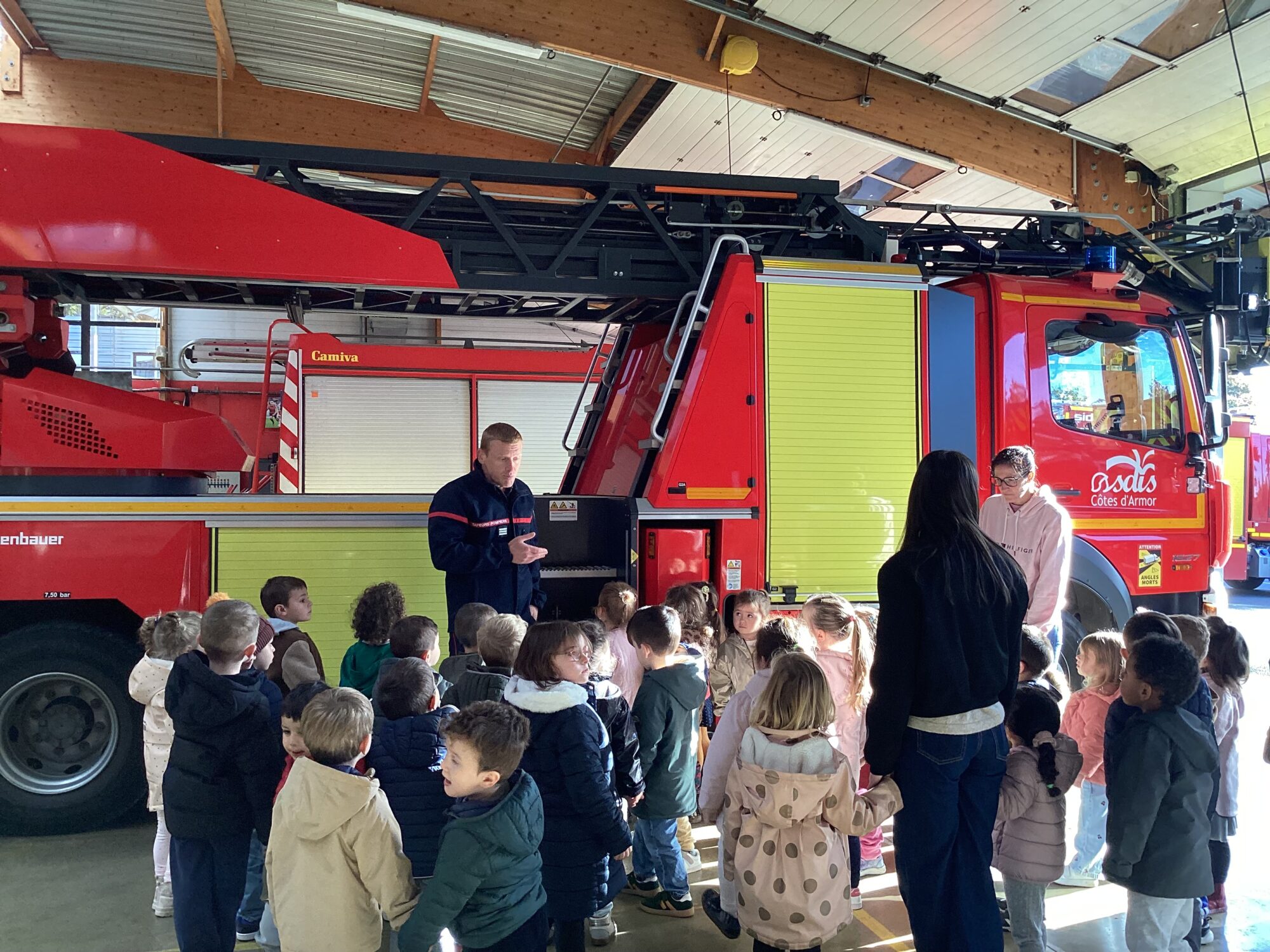 Visite de la caserne des pompiers